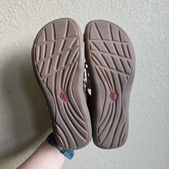 Abeo Bio System Brigita Tan Leather Strappy Gladiator Sandals Sz 9.5 N Narrow - Picture 3 of 6